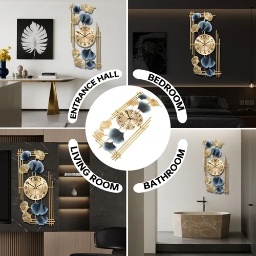 Miniatura 5 de Relojes de pared grandes para sala de estar, silenciosos, sin tictac, operados con pilas, reloj de pared cuadrado sobredimensionado moderno