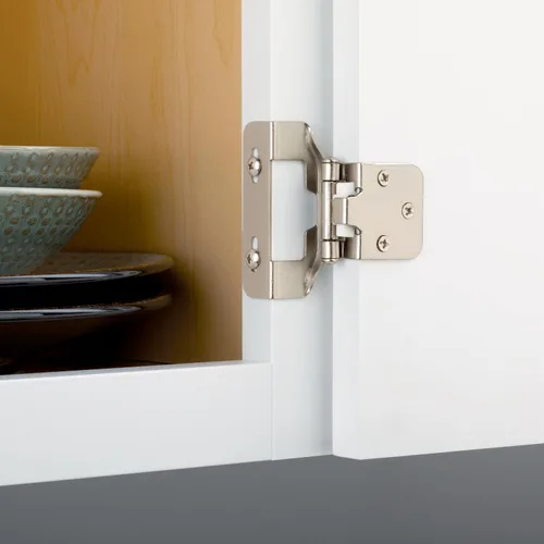 Miniatura 4 de Franklin Brass (Paquete de 10) Bisagras de Gabinete de Cierre Automático 1/2" Superposición Semi-Envolvente para Puertas de Gabinete