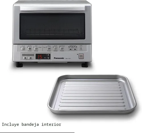 Miniatura 6 de Panasonic FlashXpress Horno tostador de encimera, tostador de 4 rebanadas de tamaño pequeño y compacto con doble calefacción infrarroja, 6 opciones