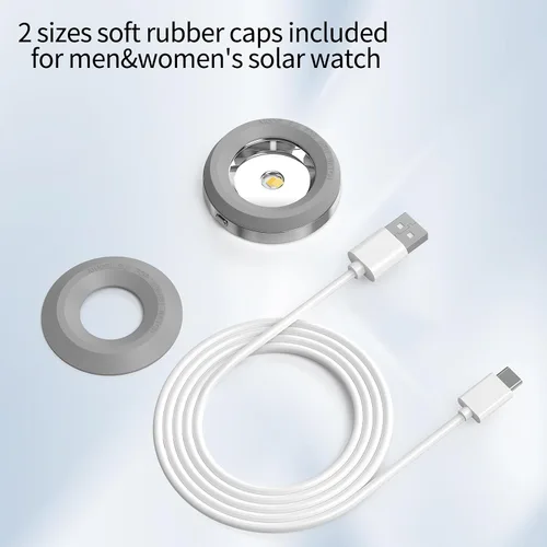 Miniatura 5 de Cargador rápido para reloj solar, base de metal, 9 horas de tiempo apagado, disipación de calor rápida, cargador portátil de energía solar, adecuado