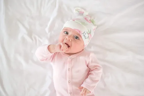 Miniatura 3 de Copper Pearl Baby Beanie Hat Top Knot