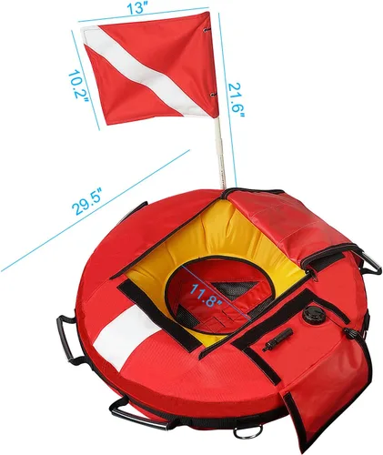 Miniatura 2 de Luwint Hi-Vi - Boya inflable de buceo y boya de marcador de superficie de 5 pies