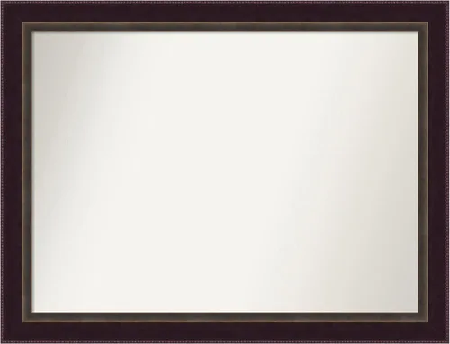 Miniatura 328 de Amanti Art Espejo de baño de bronce para sobre el fregadero, 24 x 24 pulgadas, espejo cuadrado de bronce Lara para tocador, marco de madera
