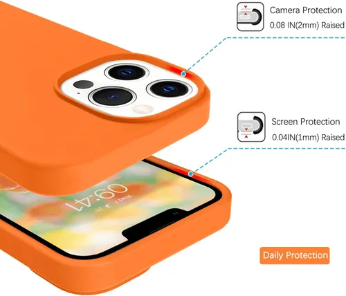 Miniatura 451 de GUAGUA Funda compatible con iPhone 17 Pro Max de 6.9 pulgadas, silicona líquida, goma de gel suave, delgada, forro de microfibra delgada