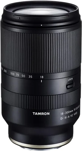 Tamron 18-300 mm F/3.5-6.3 Di III-A VC VXD Objetivo para cámaras Sony E APS-C Mirrorless (Negro) | Todo en uno 0.709-11.811 in F/3.5-6.3 para Sony E