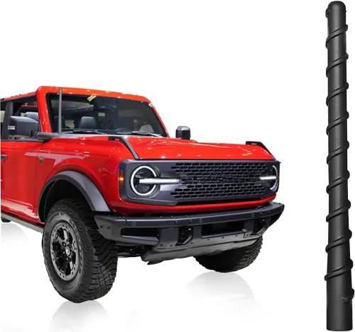 Miniatura 9 de Antena universal de repuesto para automóvil de 2.5 pulgadas, color negro, recepción optimizada de FM/AM, mini antena corta de aluminio para vehículo