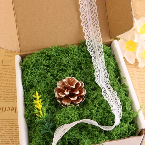 Miniatura 3 de Musgo simulado verde, hierba artificial filamentosa de color bosque, utilizado para producción de paisajes, arte mural, Pascua, decoración