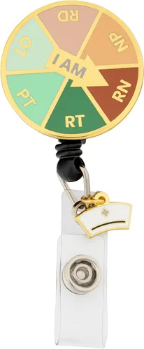 Miniatura 8 de First Lifesaver - gafete de identificación de enfermera – Carrete retráctil con dije para enfermeras, estudiantes de enfermería, NP (Be Kind)
