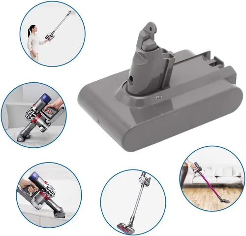 Miniatura 6 de Batería de repuesto de 3500 mAh para batería V6 compatible con aspiradora de 21.6 V V6 DC58 DC59 DC61 DC62 Animal DC72 DC74 595 650 770 880 SV03
