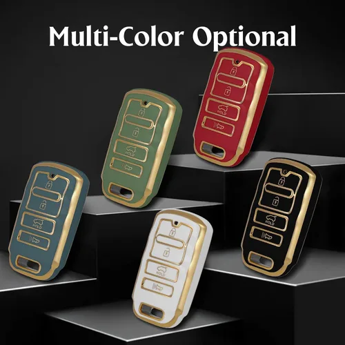Miniatura 7 de Funda protectora de TPU para llavero inteligente compatible con Kia 2014-2019 Cadenza, 2015-2018 K900 K7 K9, 4 botones sin llave accesorios remotos