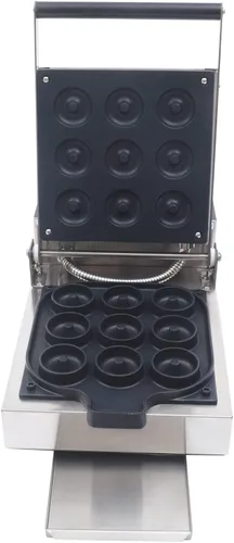Miniatura 5 de YIYIBYUS Máquina de donut de 12 rejillas comercial/nacional antiadherente Pan eléctrico Donut Pan Máquina para hacer mini máquina de donas de 2