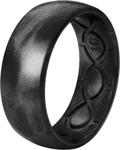 Miniatura 2 de Groove Life - Anillo de boda de goma transpirable para hombres, de silicona sólida, diseño único, anillo de ajuste cómodo