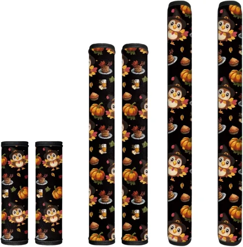 Miniatura 20 de Juego de 6 fundas para manijas de puerta con diseño de margaritas y flores americanas, 4 de julio, Día de la Independencia, fundas para manijas