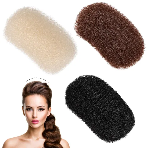 Miniatura 6 de 3 piezas de esponja para el cabello con volumen y clips de cojín de soplo, herramientas de peinado para mujeres y niñas