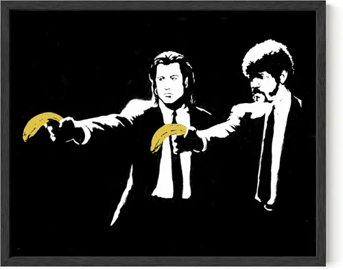 Miniatura 16 de HAUS AND HUES Póster de arte callejero Banksy - Arte pop grafiti - Sin marco 12"x16" Banksy Pulp Fiction