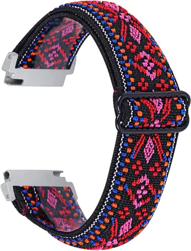 Miniatura 8 de RuenTech Correa elástica para reloj compatible con Amazfit Bip 3/Bip 3 Pro/Bip Lite/Bip S/Bip U/Pop, correas ajustables de nailon elástico de 0.787
