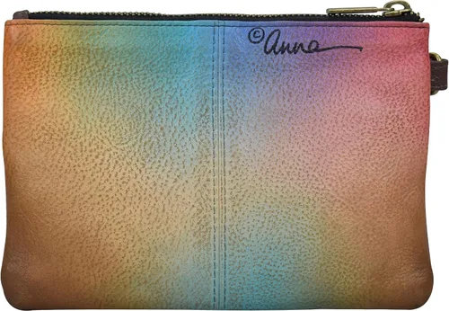 Miniatura 2 de Anna by Anuschka Cartera organizadora de cuero pintada a mano para mujer, hibisco antiguo, Hibisco antiguo