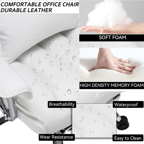 Miniatura 5 de Efomao Silla de oficina grande y alta, silla ejecutiva de respaldo alto resistente de 400 libras con asiento extra ancho de 23.6 pulgadas, silla