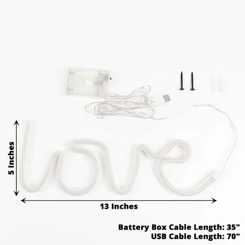 Miniatura 3 de Efavormart - Letrero de luz de neón de 13 pulgadas, luces LED reutilizables para decoración de pared, funciona con USB