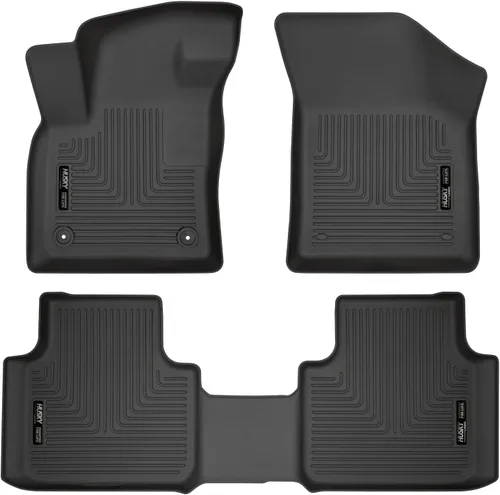 Husky Liners Weatherbeater Alfombrillas | Compatible con Volkswagen Atlas 2018-2025, Atlas Cross Sport 2020-2025 | Delantera y 2da Fila, 3 piezas