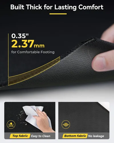 Miniatura 6 de 3W Alfombrillas de piso y forro de carga con alfombras en la parte superior compatibles con Jeep Wrangler JL 2018-2024 2025 Unlimited de 4 puertas