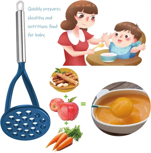 Miniatura 2 de TENTA KITCHEN Good Grips Prensador de Patatas Sólido de Nailon Prensa Licuadora Triturador para Utensilios de Cocina Antiadherentes con Mango