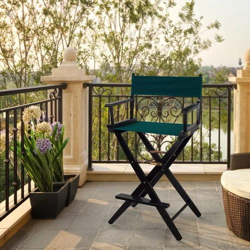 Miniatura 2 de Casual Home American Trails - Silla de directores extra ancha de alta calidad, 30 pulgadas de alto, marco negro, lona verde cazador