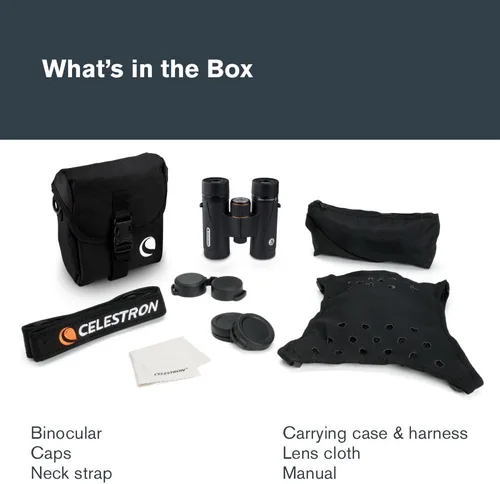 Miniatura 11 de Celestron 71401 TrailSeeker ED 8 x 32 prisma de techo binocular, lente multicapa de banda ancha completa, vidrio prisma BaK-4, negro