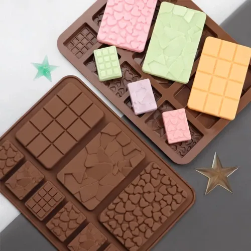 Miniatura 3 de 4 moldes de silicona para chocolate, moldes de chocolate con 9 cavidades, moldes de silicona para chocolate con 9 cavidades, moldes de caramelo