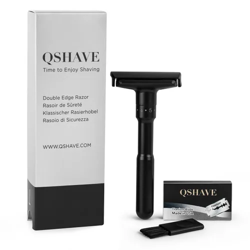 Miniatura 2 de QSHAVE Juego de maquinilla de afeitar de seguridad de doble borde ajustable (azor)