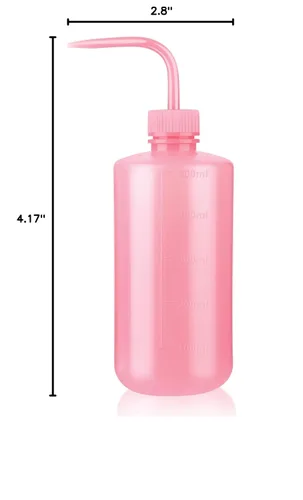 Miniatura 8 de Valchoose Profesional 500ml Botella de Presión de Seguridad 16.9oz (Rosa), LDPE Sin Derrame, Botella de Lavado de Plástico (1Paquete)