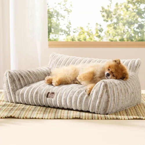 Miniatura 34 de Bedsure ComfyFleece Lindo sofá para gatos para mascotas, camas esponjosas para gatos con forro polar de pana suave de alta calidad, camas esponjosas