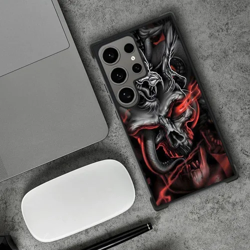 Miniatura 461 de CARLOCA Funda compatible con Samsung Galaxy S22 Ultra, diseño gráfico de Star Howling Wolfs Samsung Galaxy S22 Ultra, diseño gráfico, a prueba