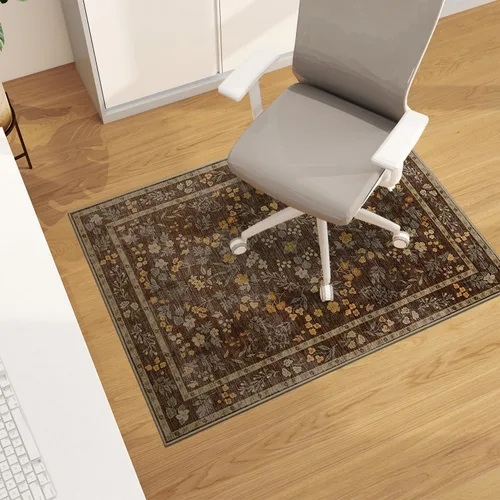 Miniatura 74 de chakme Tapete para silla de oficina para suelo de madera dura, 48 x 36 pulgadas, protector de escritorio de computadora de fácil deslizamiento