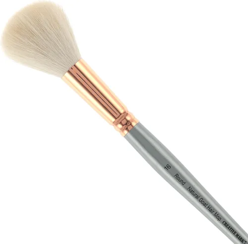 Miniatura 24 de Creative Mark Cepillo para mopa de pelo de cabra – Juego de 2, pelo de cabra natural ovalado de 1/2 pulgada para acuarela, aceite, acrílico y mezcla