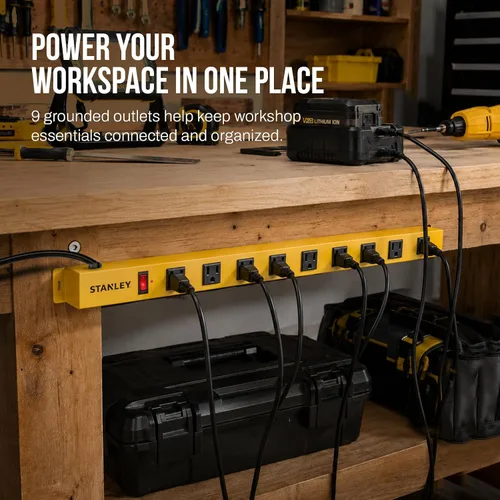 Miniatura 4 de Stanley 31615 Pro9 barra metálica de energía, colores negro/amarillo, 1 paquete