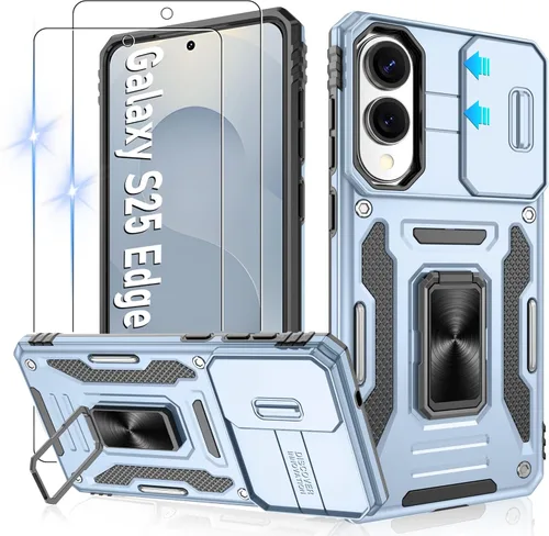 Miniatura 135 de Gritup para Samsung Galaxy S22 Funda con protectores de pantalla HD de 2 paquetes y cubierta deslizante para la cámara, protección contra caídas