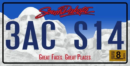 Miniatura 9 de Juego de 10 placas de metal para automóviles de Estados Unidos - réplicas de placas americanas reales de los estados americanos más famosos - MAD