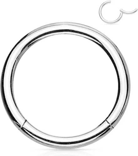 Miniatura 116 de Forbidden Body Jewelry - Piercing para la nariz de acero quirúrgico 316L con bisagra, 14G, 16G, 18G, diámetro de 15/64, 5/16, 25/64, 15/32 pulgadas
