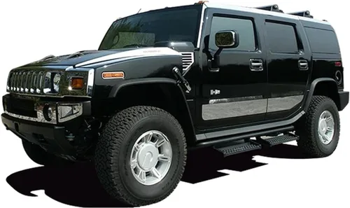 Miniatura 2 de QAA Es compatible con 2003-2009 Hummer H2 2 piezas de acero inoxidable placa de cepillo Accent HV43011