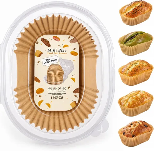 Miniatura 7 de Revestimientos para moldes para hornear pan de 9 x 5 pulgadas, 180 forros de papel pergamino antiadherentes, forro desechable para pan de masa