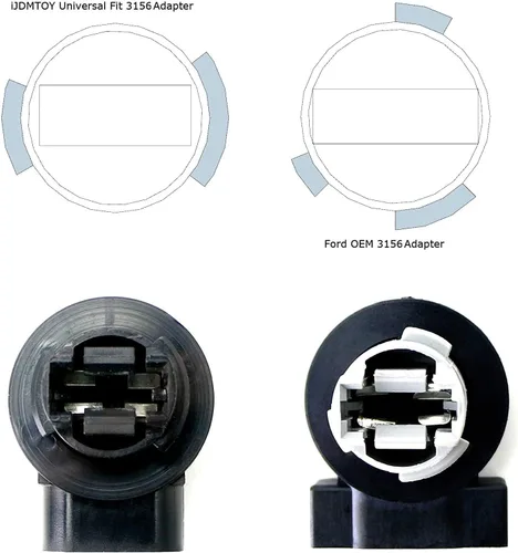 Miniatura 2 de iJDMTOY 2 adaptadores de cableado de resistencia de carga de un solo filamento 3156 en línea 50 W 6 ohmios para instalar luces LED de señal de giro