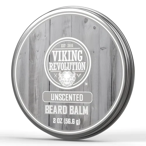 Miniatura 9 de Viking Revolution Bálsamo para barba de cedro y pino, mantequilla con aceite de argán, suavizante e hidratante para hombres, cera para barbas