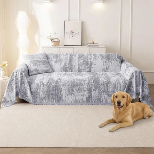Miniatura 9 de hyha Funda para Sofá para Perros, Fundas de Sofá Bohemias para Sofá de 3 Cojines Lavable, Funda Deslizable de Chenilla para Sofá para Mascotas