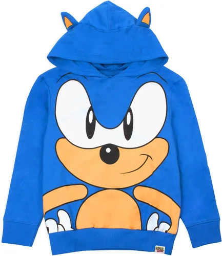 Miniatura 3 de Sonic The Hedgehog Hoodie Character 3D Ears Boys Kids Blue Hooded Jumper