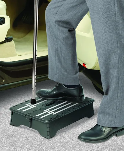 Miniatura 2 de North American Health + Wellness Escalón plegable portátil, taburete antideslizante de 4 pulgadas con asa, negro
