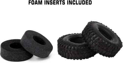 Miniatura 6 de INJORA Neumáticos de goma de 1.9 "para 1:10 RC Rock Crawler Axial SCX10 90046 AXI03007 D90 D110 TF2 Traxxas TRX-4