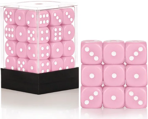Miniatura 14 de 36 de paquete de dados de 12 mm de 6 caras MINI, juego de dados de patrón de perla, dados estándar de 6 caras para Yahtzee, Bunco o enseñanza