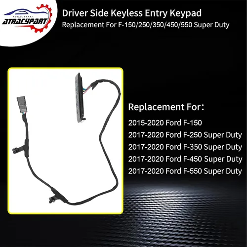 Miniatura 3 de Teclado de entrada sin llave del lado del conductor Reemplazo para Ford F-150/250/350/450/550 Super Duty 2015-2020 Reemplaza # 601-046