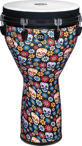 Miniatura 10 de Tambor de mano Jumbo Djembe con tono de bajo profundo, no fabricado en China, carcasa sintética y cabeza, 2 años de garantía Día de los Muertos